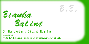 bianka balint business card